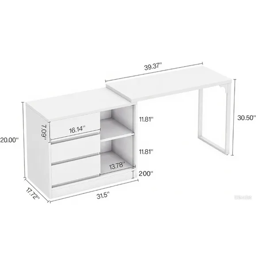 Modern Makeup Vanity Desk — Bedroom Vanity with Storage