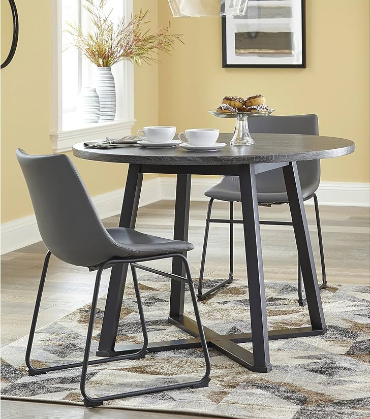 Gray Dining Room Chairs - in room setting