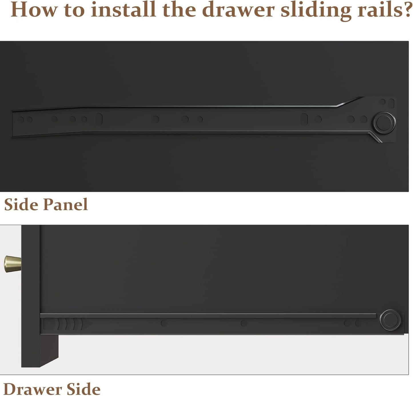 Black Fluted Oversized Nightstands - Set of 2 | Modern Bedroom Furniture