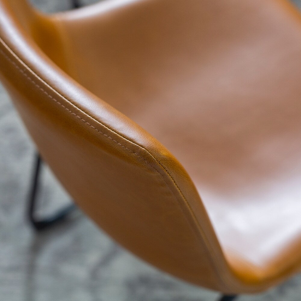 Set of 2 Whiskey Brown Dining Chair