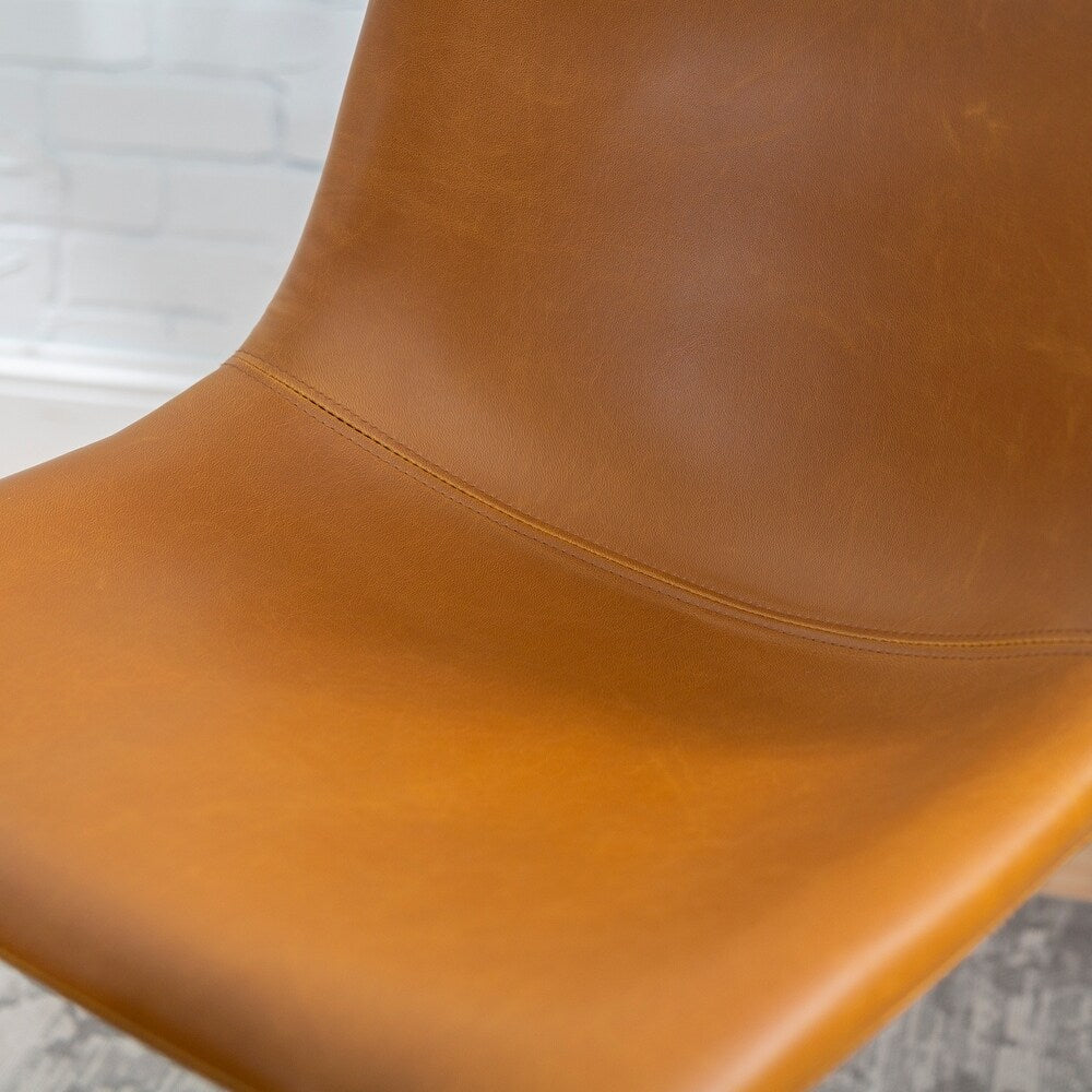 Set of 2 Whiskey Brown Dining Chair