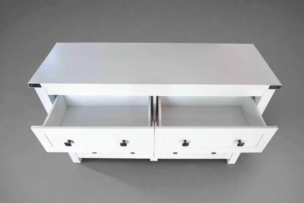 Modern White 6-Drawer Dresser – Clean Look, Smart Storage