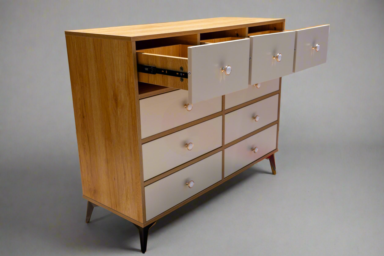 9-Drawer Wood Dresser ā Clean Look, Lots of Storage
