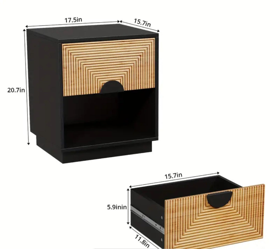 White 2 Drawer Nightstand Set