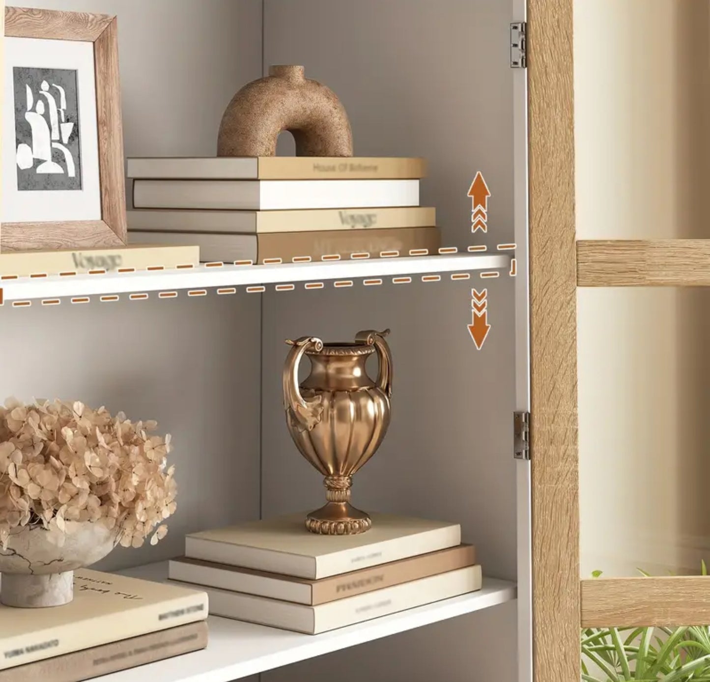 71” Arched Storage Cabinet