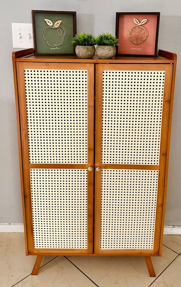 Eco-Friendly Bamboo Storage Cabinet with Adjustable Shelves | SalesGoods
