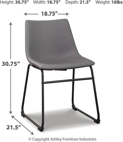 Gray Dining Room Chairs - angle view