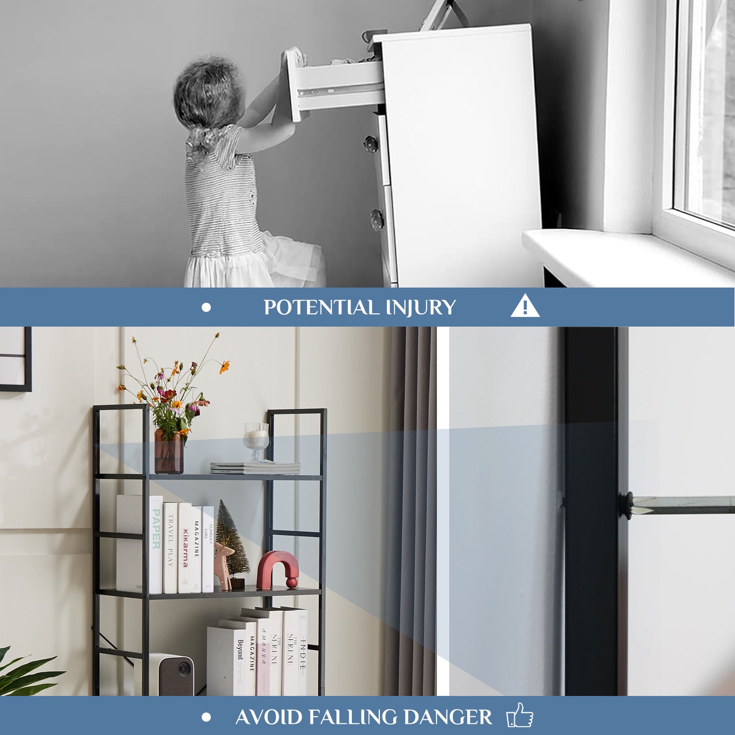 5-Tier Bookshelf — Modern Display & Storage Rack