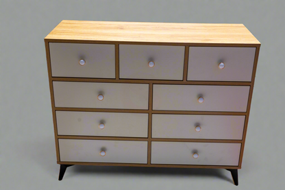 9-Drawer Wood Dresser – Clean Look, Lots of Storage