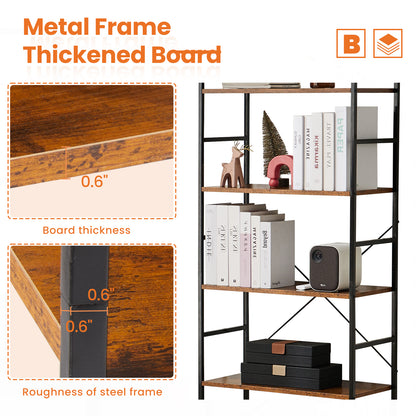 5-Tier Bookshelf — Modern Display & Storage Rack