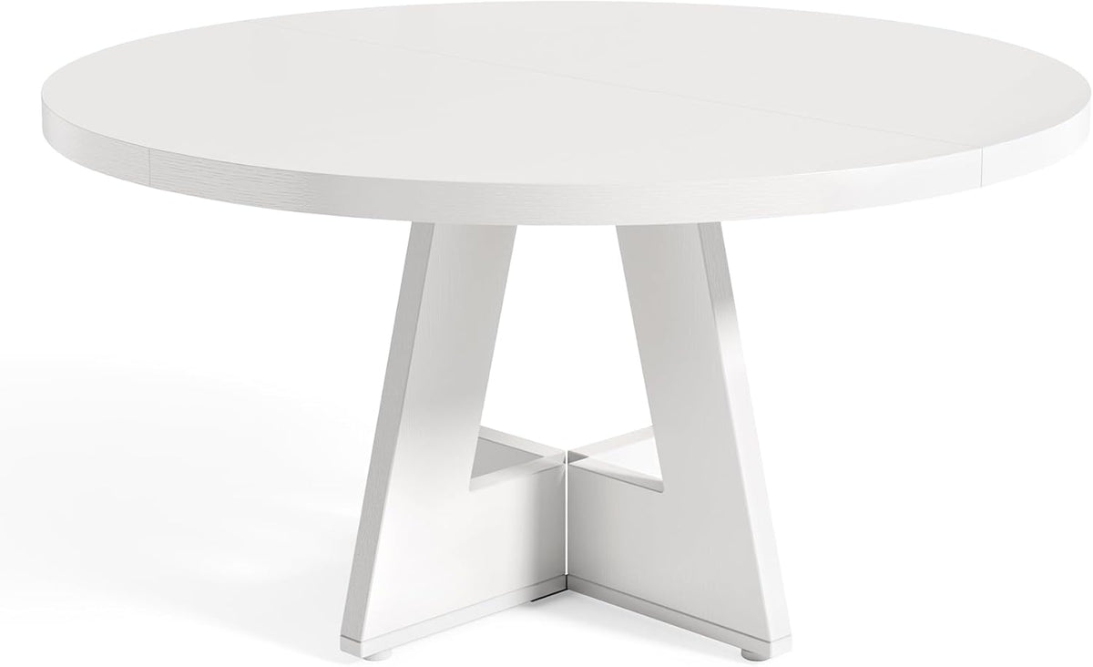 47-Inch Round Dining Table – White