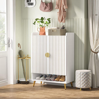 Premium Homegoods Storage Cabinet with Modern Shoe Organizer