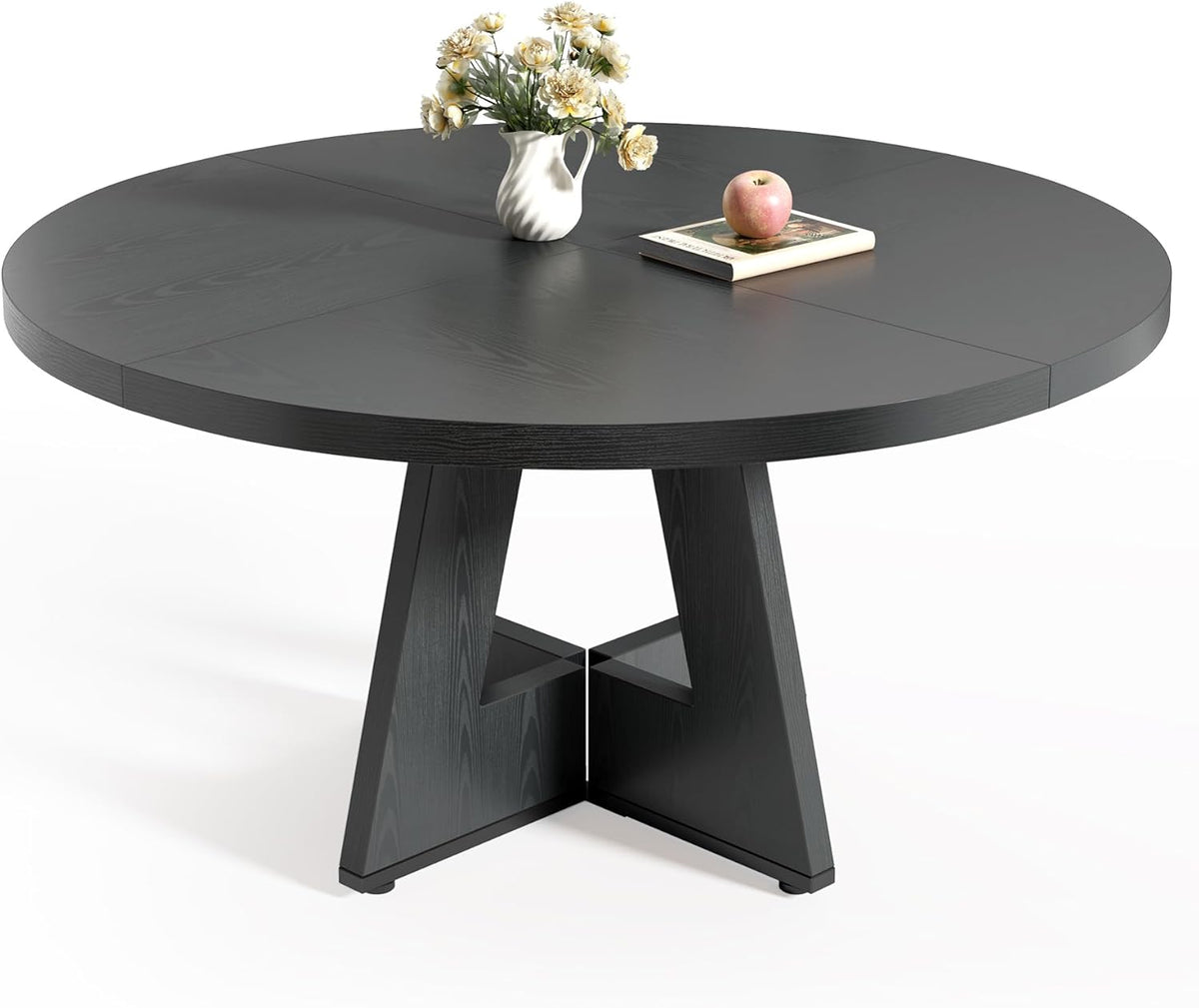 47-Inch Round Dining Table – Black