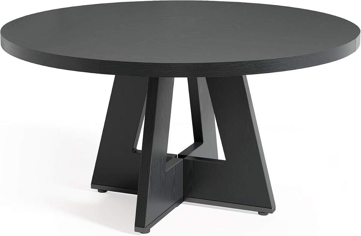 47-Inch Round Dining Table – Black