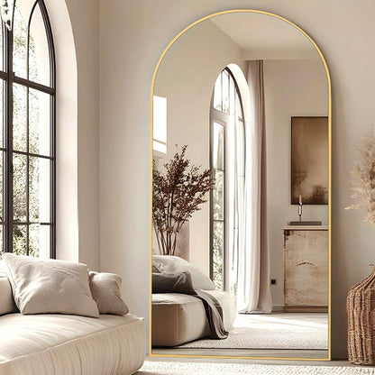 Arched Full Length Floor Mirror 90x46 – Gold