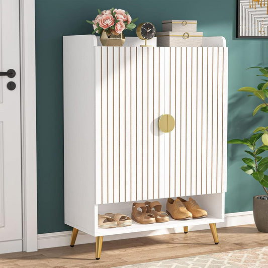 Premium Homegoods Storage Cabinet with Modern Shoe Organizer