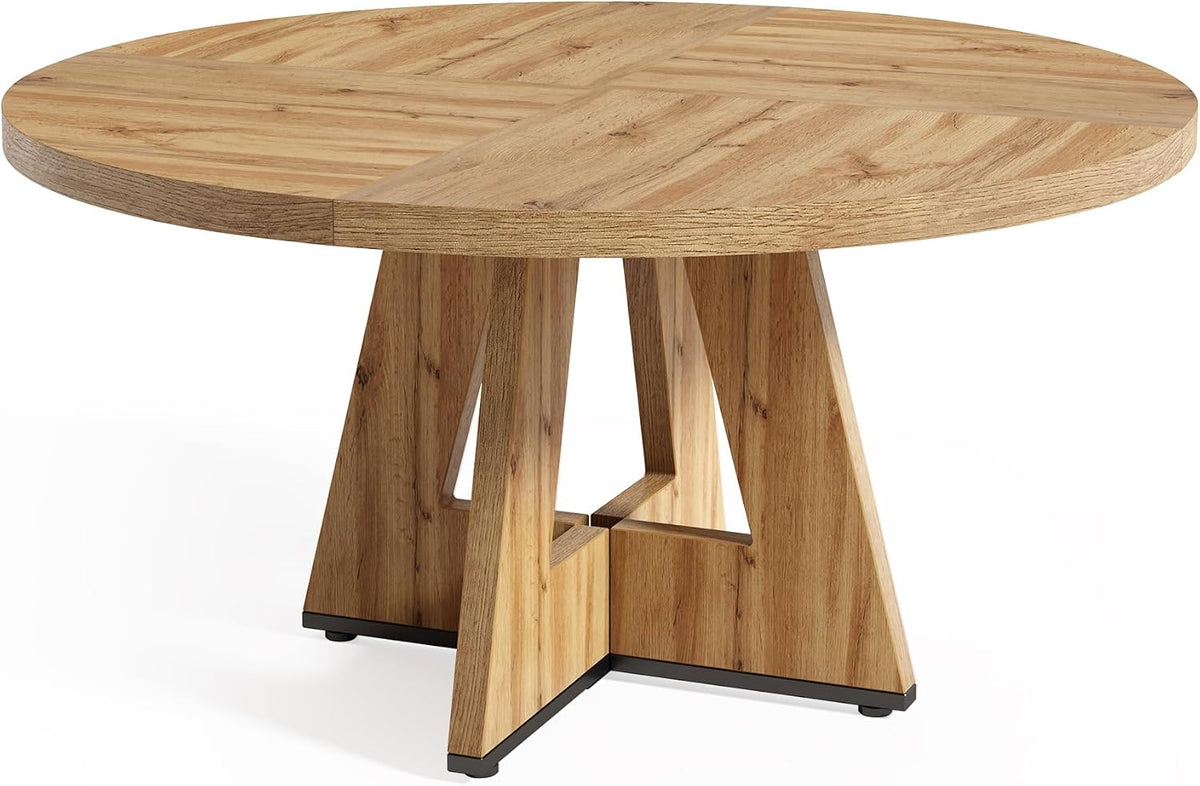 47-Inch Round Dining Table – Light Brown