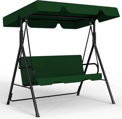 3-Seat Patio Swing with Canopy – Green