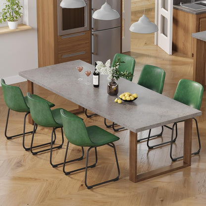 PU Leather Dining Chairs – Green