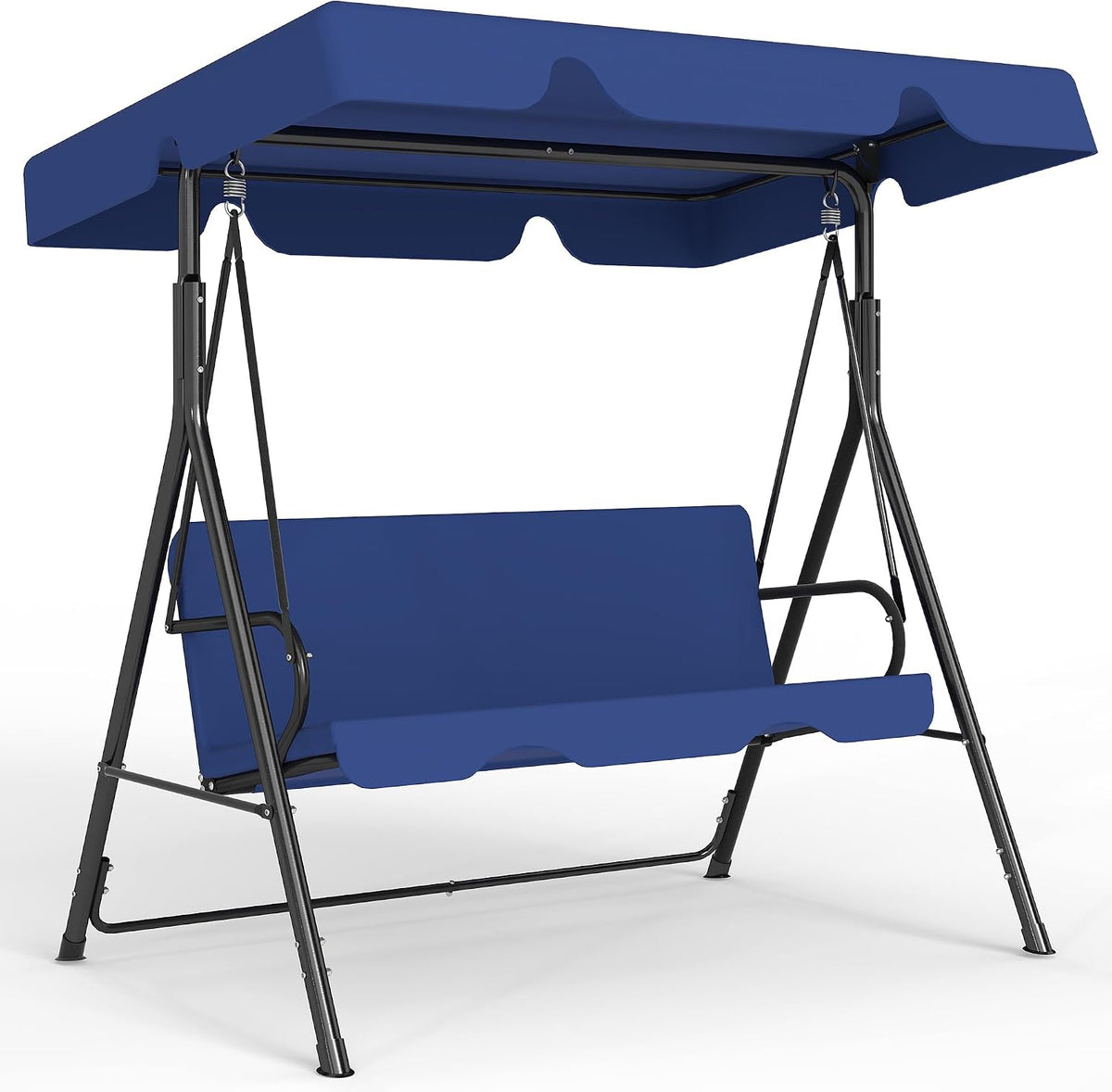 3-Seat Patio Swing with Canopy – Blue