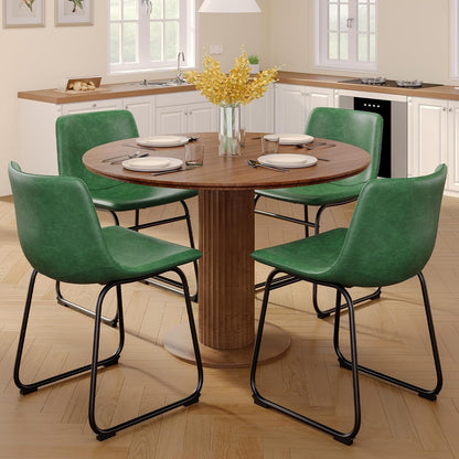 PU Leather Dining Chairs – Green
