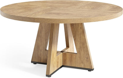 47-Inch Round Dining Table – Oak