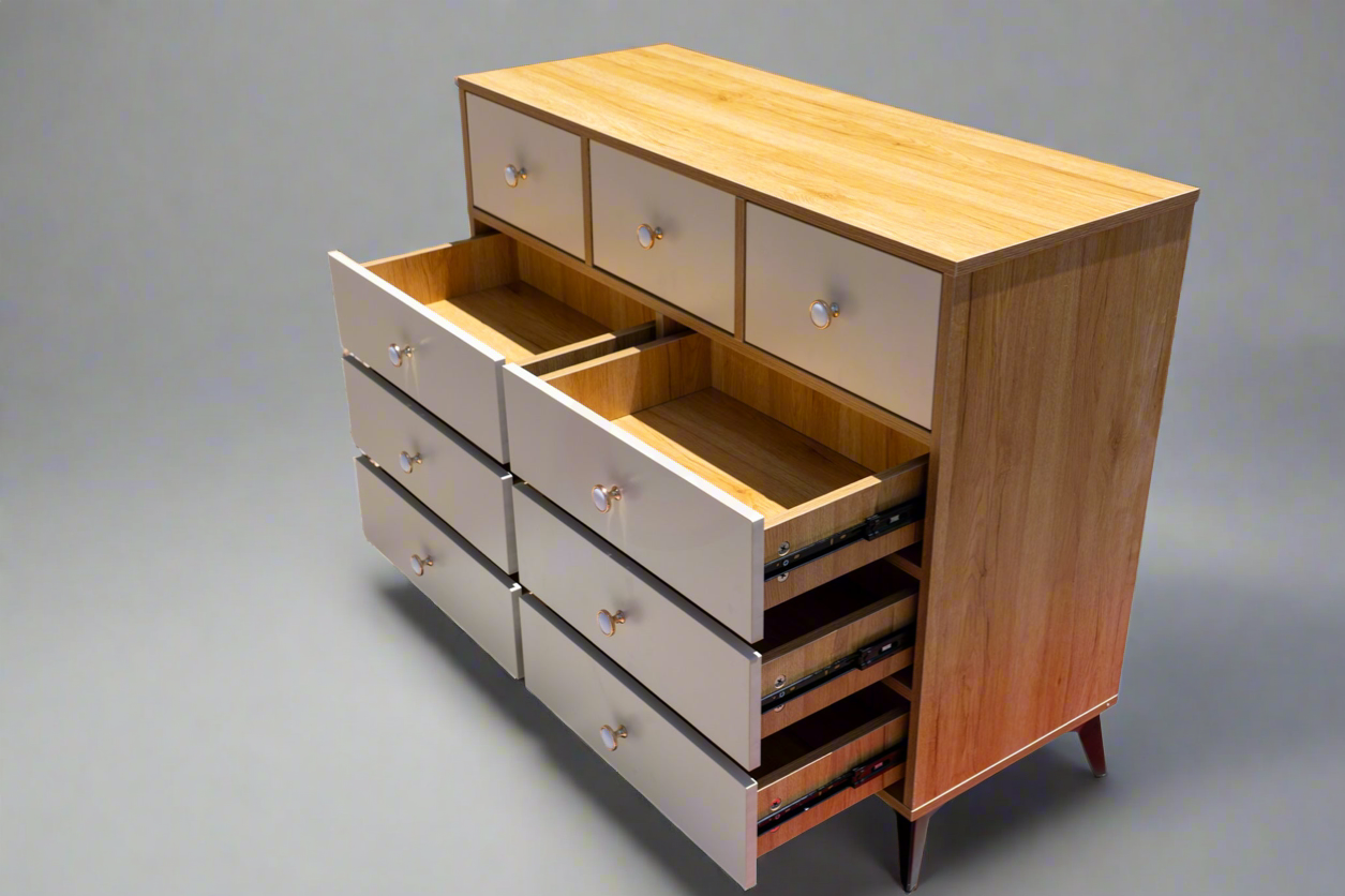 9-Drawer Wood Dresser – Clean Look, Lots of Storage