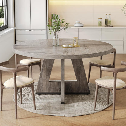 47-Inch Round Dining Table – Grey