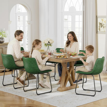 PU Leather Dining Chairs – Green
