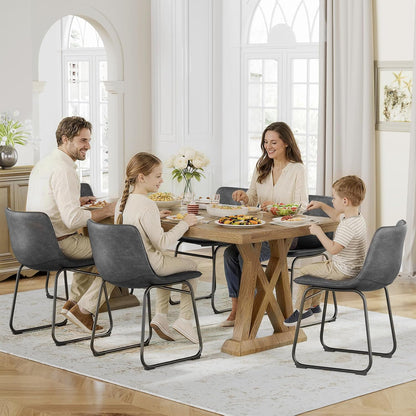 PU Leather Dining Chairs – Grey