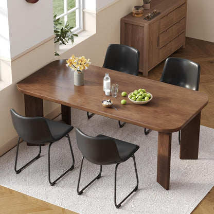 PU Leather Dining Chairs – Black