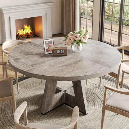 47-Inch Round Dining Table – Grey