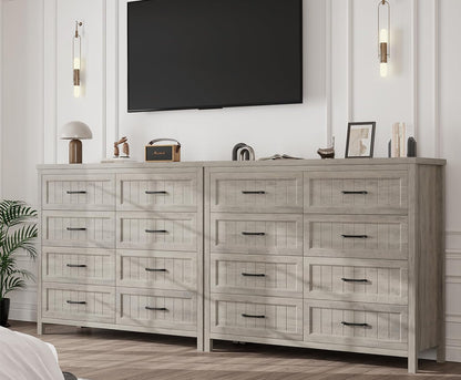Gray Farmhouse 8-Drawer Dresser | Modern Bedroom Furniture