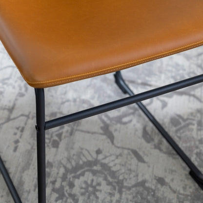 Set of 2 Whiskey Brown Dining Chair