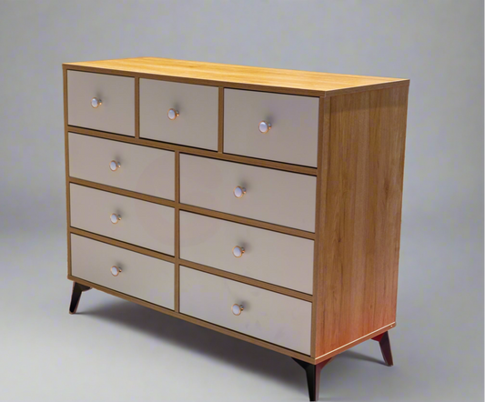 9-Drawer Wood Dresser – Clean Look, Lots of Storage
