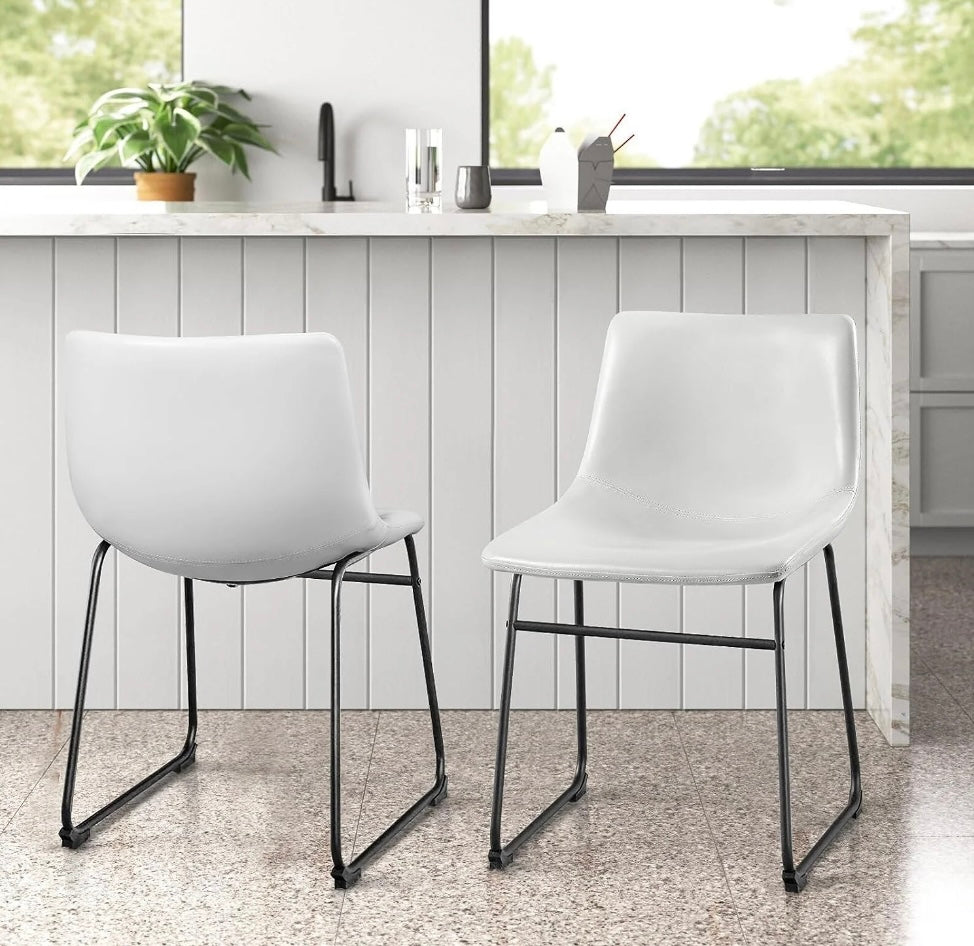 White Dining Room Chairs - detail close-up