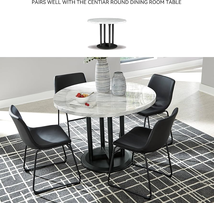 Black Dining Room Chairs - in room setting