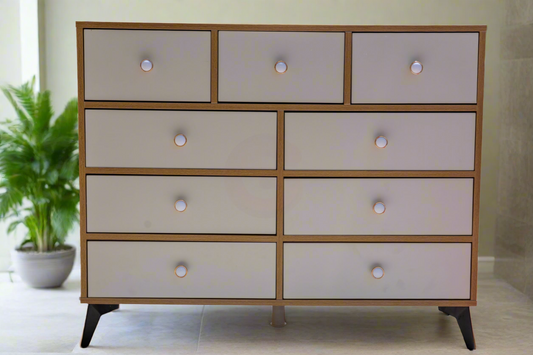 9-Drawer Wood Dresser – Clean Look, Lots of Storage
