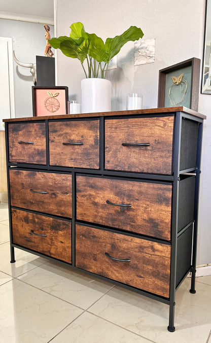 7 Drawer Fabric Dresser