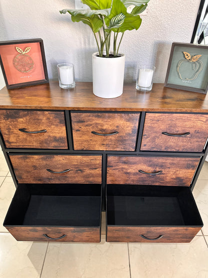 7 Drawer Fabric Dresser