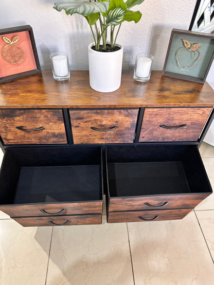 7 Drawer Fabric Dresser