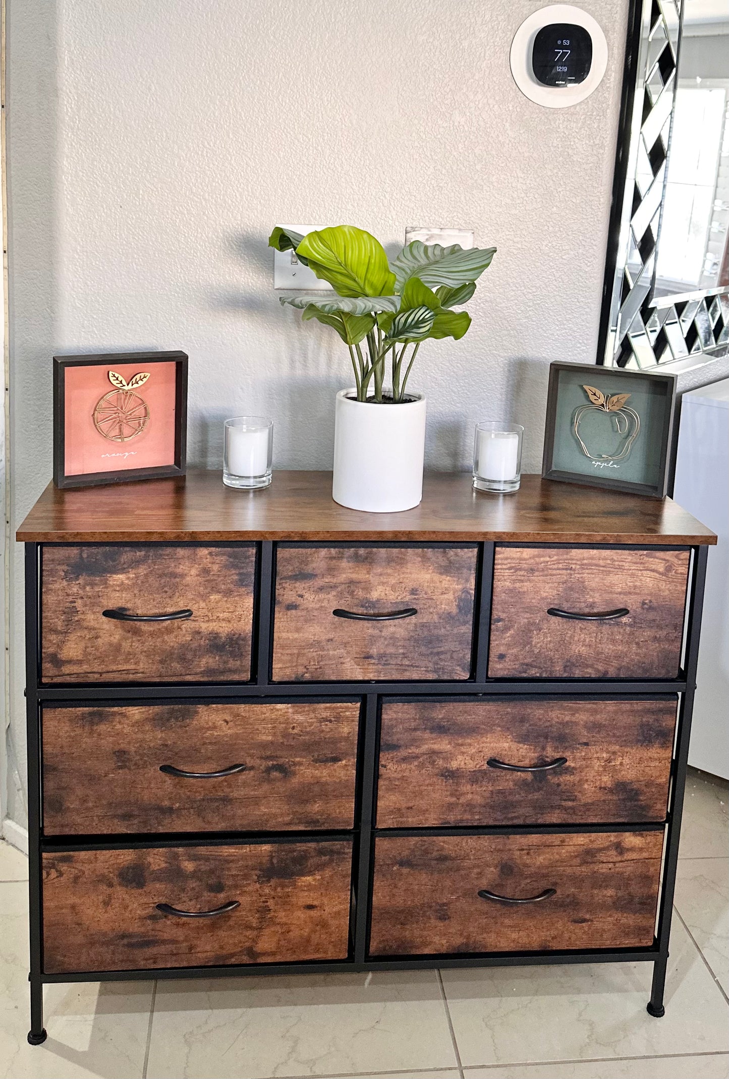 7 Drawer Fabric Dresser