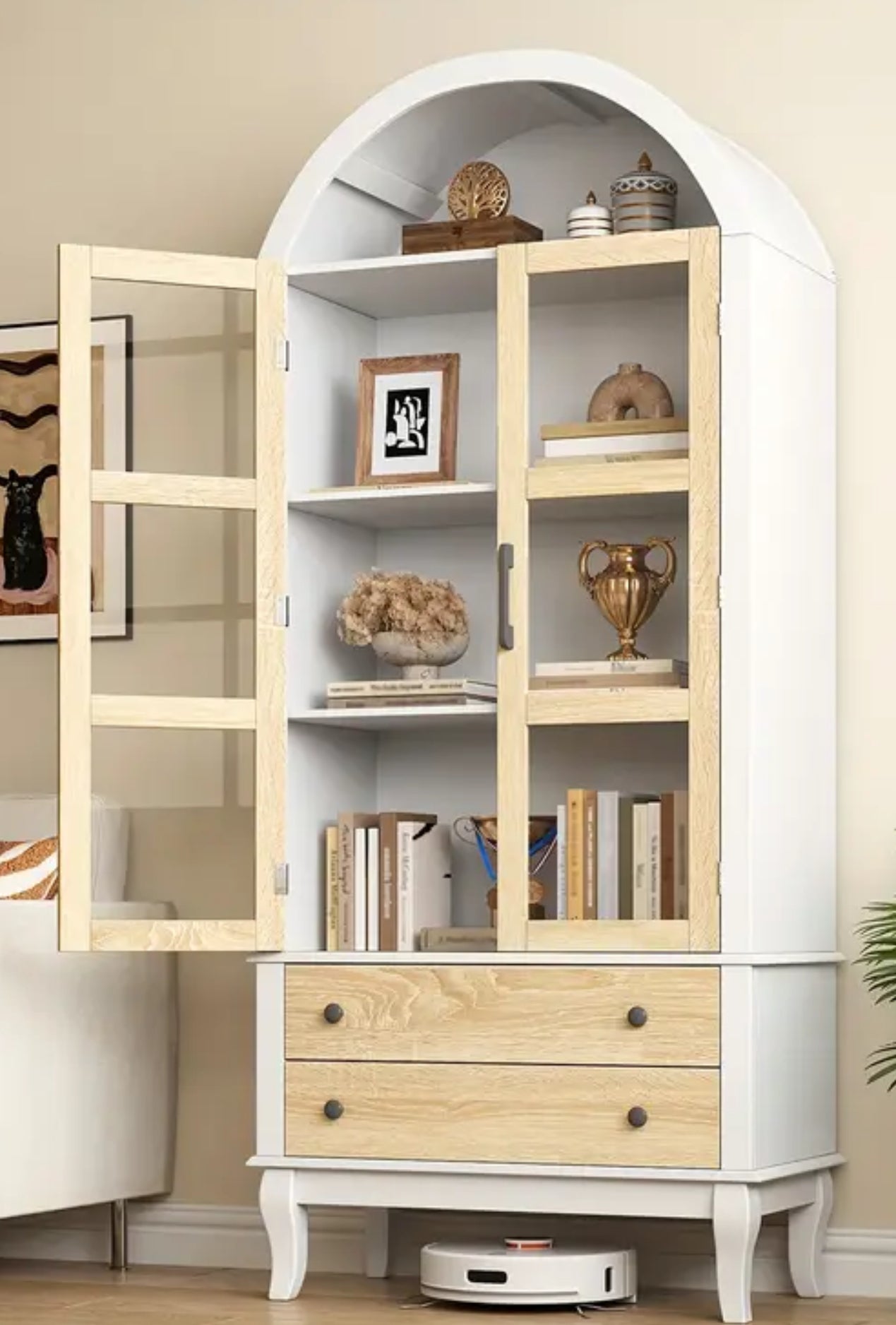 71” Arched Storage Cabinet